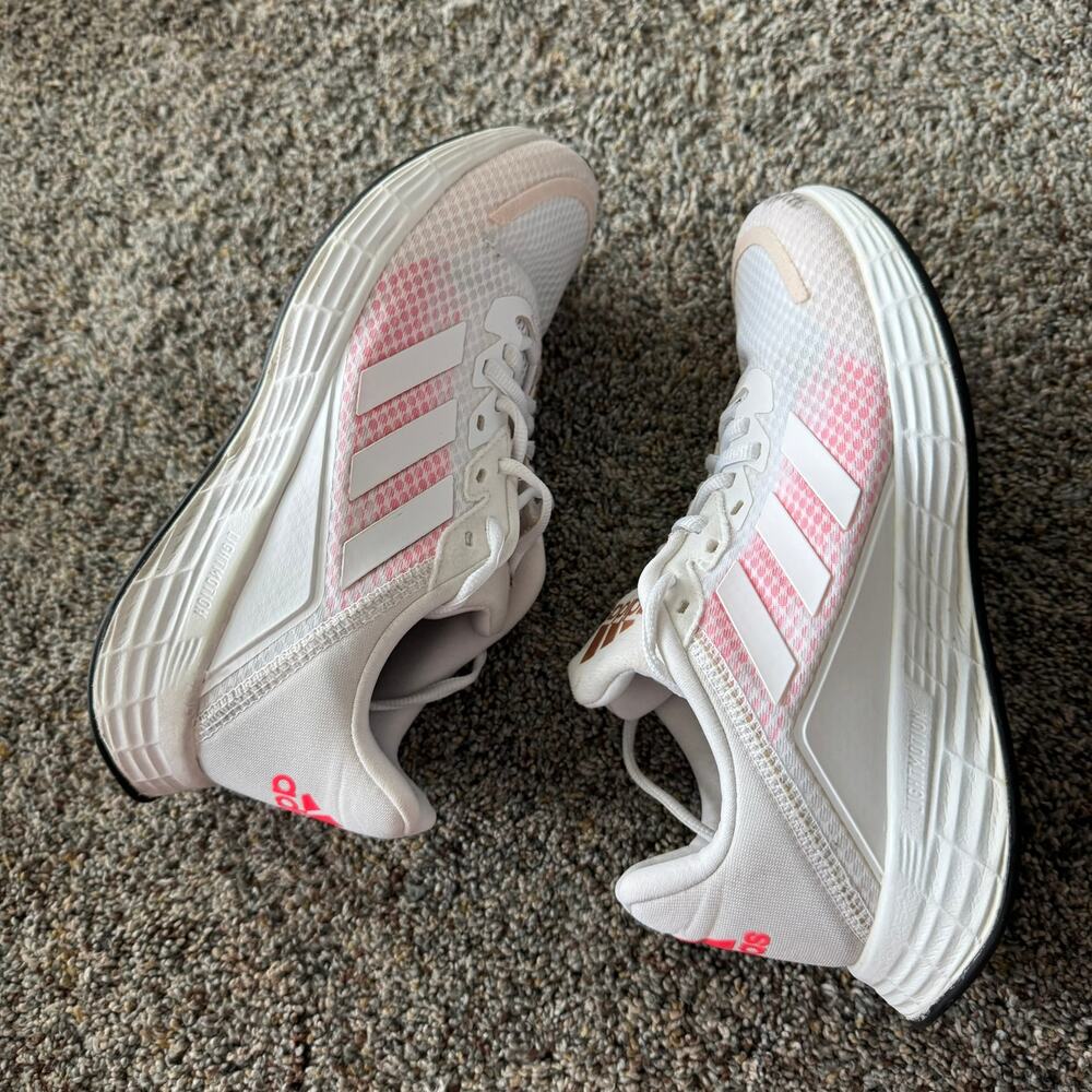Adidas Light Motion Duramo Trainers Running Shoes Women's Size 8 White & Pink - Picture 10 of 10